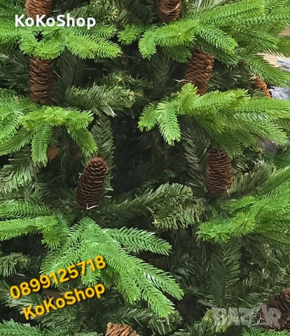 Изкуствена елха с 2D и 3D клони-150 см./реалистична луксозна елха, снимка 4 - Декорация за дома - 52053891