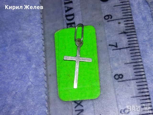 СТАРО МИНИАТЮРНО СРЕБЪРНО КРЪСТЧЕ МАЙСТОРСКА РЪЧНА ИЗРАБОТКА 33077, снимка 5 - Антикварни и старинни предмети - 40770376