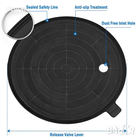 Вендузи за стъкло, комплект от 2 броя с метална дръжка, 20 см, товароносимост 220 кг, сини, снимка 3 - Други стоки за дома - 49990911