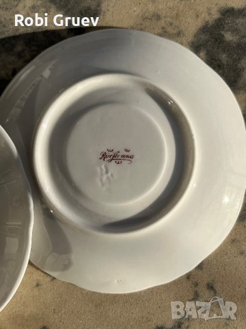 Порцеланови чинийки Rorstrand от сервиз за кафе с монограма, снимка 5 - Сервизи - 43931753