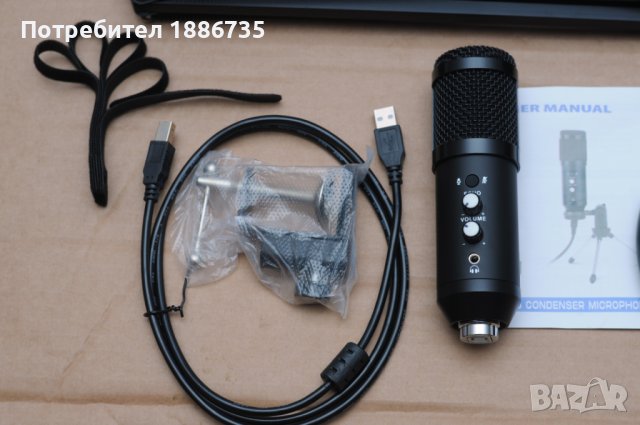 Кондензаторен USB микрофон 192 kHz / 24 Bit и аксесоари /подаръчна опаковка/, снимка 2 - Микрофони - 39112779
