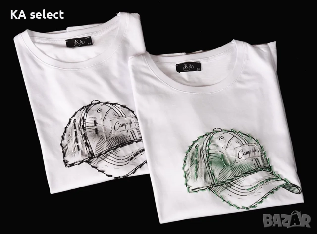 Тениска със зелени мъниста, снимка 2 - Тениски - 51454556