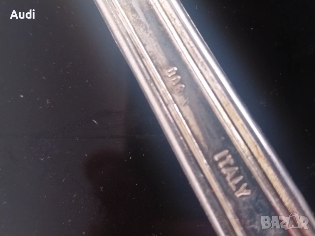 Сервиз посребрени прибори тегло 849 грама вилици, Лъжици ножове хранане маркирани сребро проба 800 I, снимка 3 - Антикварни и старинни предмети - 53396967