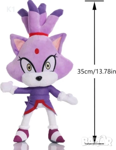 Плюшена Играчка Соник Rouge Sonic, 30cm, Sonic Blaze Cat, снимка 4 - Плюшени играчки - 51330726