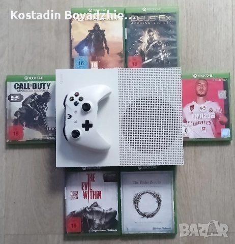 XBOX One с 6 игри и 1 контролер