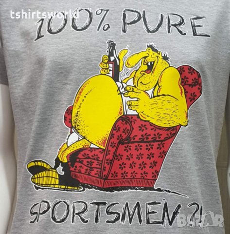 Нова мъжка тениска с трансферен печат 100% PURE SPORTSMEN, снимка 2 - Тениски - 34585133