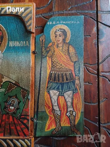 Български православен триптих, снимка 5 - Антикварни и старинни предмети - 48584126