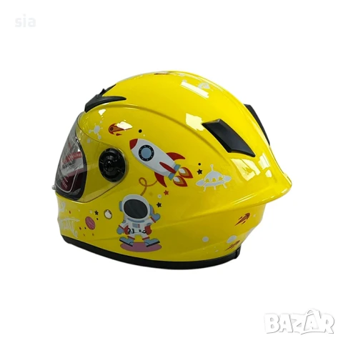 Детска каска за Скутер, Тротинетка, мотопед, мотор, АТВ, Велосипед, 4 цвята, шлем със слюда, снимка 7 - Аксесоари и консумативи - 47544870