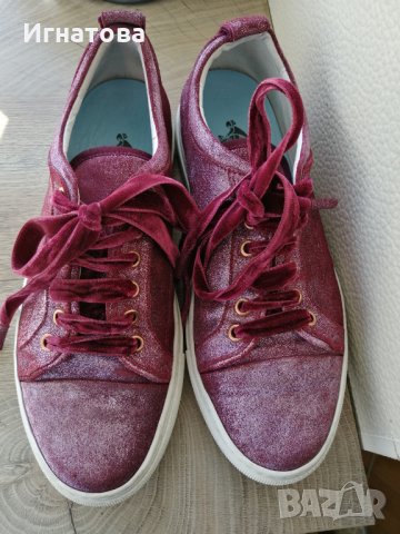 LANVIN 100% БОРДО , снимка 2 - Кецове - 28540099