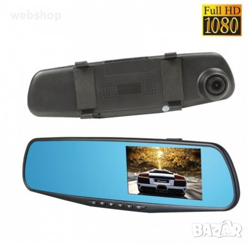 Огледало с видеорегистратор за автомобил с вграден 4.3″ дисплей, снимка 1