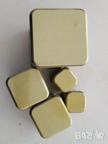 Комплект 5 броя метални кутии, снимка 2 - Кутии за съхранение - 52234108