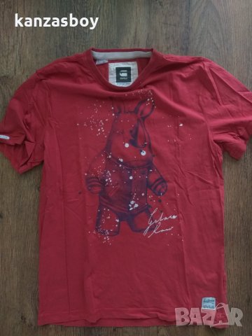 g star g-no r t s/s - страхотна мъжка тениска ЦВЯТ ЧЕРВЕН , снимка 4 - Тениски - 33574005