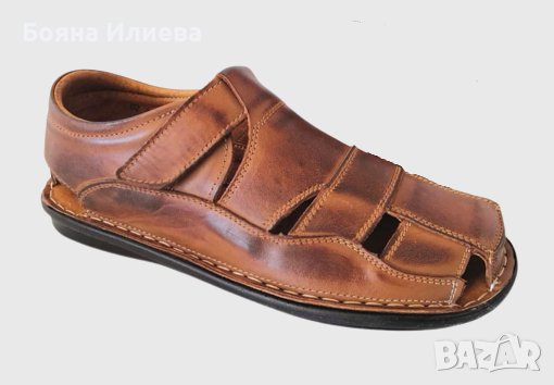 Габровски мъжки сандали от ЕСТЕСТВЕНА КОЖА модел 02 , снимка 1 - Мъжки сандали - 32958896