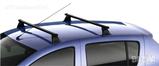 Комплект 2 напречни греди 120 cm за таван багажник Dacia Logan 100 кг, снимка 2 - Аксесоари и консумативи - 50156996