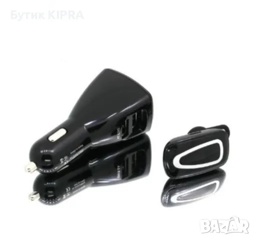 Безжични слушалки handsfree с USB зарядно за кола - HF15, снимка 2 - Слушалки, hands-free - 47776390