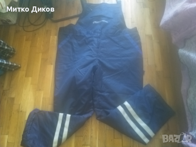 Работни панталони нови маркови с презрамки-светлоотразители  ватирани размер ХХХЛ