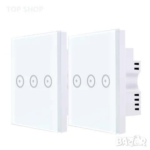 WiFi интелигентен превключвател за стенно осветление съвместим с Alexa