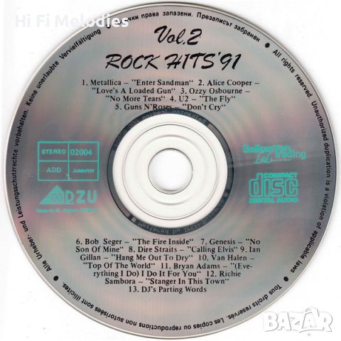 Rock hits '91. Vol. 2. Dantcho Georgiev presents-CD BALKANTON, снимка 3 - CD дискове - 43537734