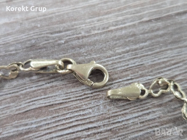 Златна гривна дамска, снимка 6 - Гривни - 52841917