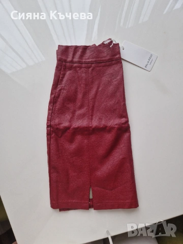 НОВО! Дамска кожена пола, снимка 2 - Поли - 53425001