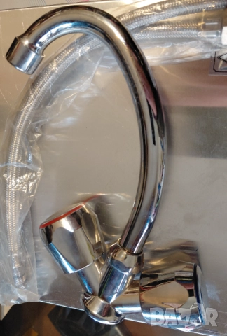 Стоящ смесител за умивалник Сифон клик - клак Смесител за мивка Батерия за мивка Клик сифон за мивка, снимка 3 - Смесители - 52636973