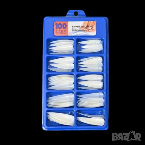 РАЗПРОДАЖБА! - Натурални остри удължители за ноктопластика – 100 броя