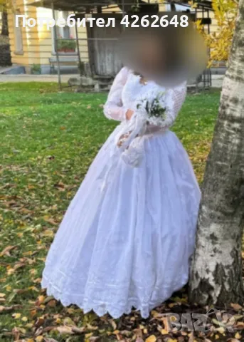 сватбена рокля+букет и аксесоари , снимка 1
