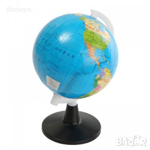 3623 Глобус географска политическа карта на света, диаметър 10.6 см, снимка 2 - Ученически пособия, канцеларски материали - 39995041