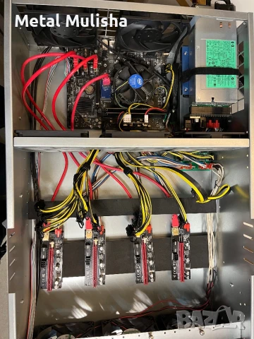 6U Компютърна кутия за копачка 4 видео карти, снимка 10 - Захранвания и кутии - 50884752