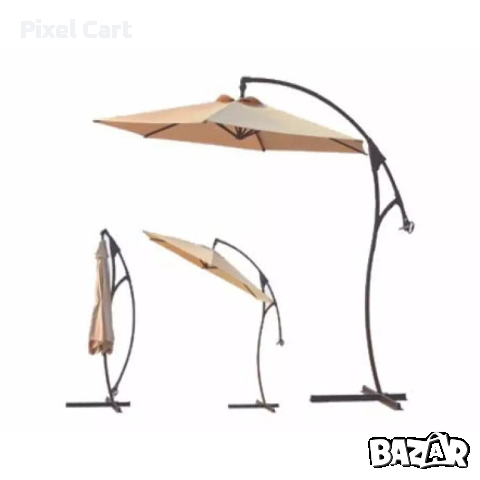 Градински чадър тип камбана, снимка 4 - Градински мебели, декорация  - 44842682