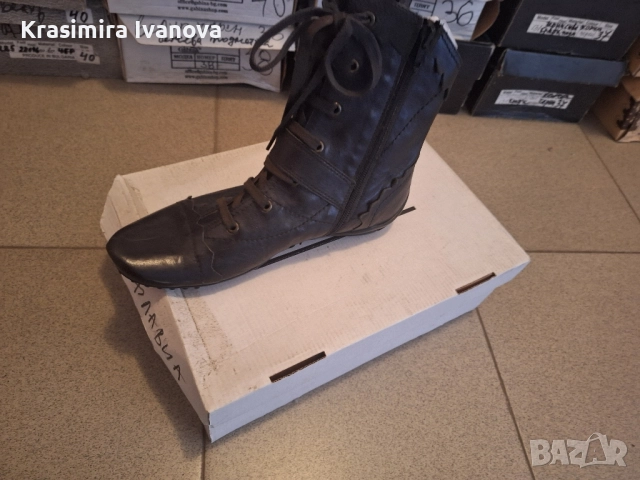 боти естествена кожа , снимка 2 - Дамски ботуши - 52345341