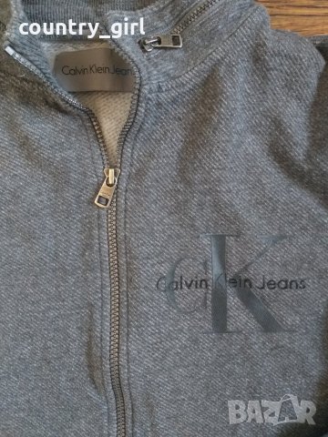 calvin klein jeans grey - страхотно мъжко горнище, снимка 1 - Спортни дрехи, екипи - 27684909