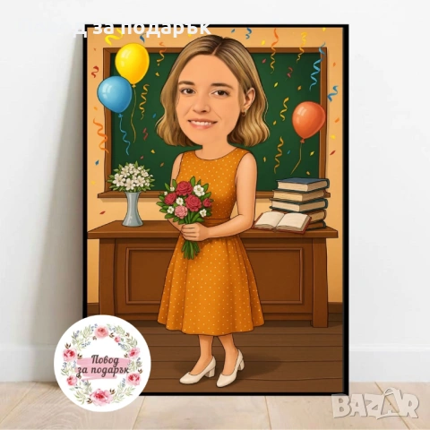 Дигитална карикатура за учител, снимка 5 - Картини - 53469868