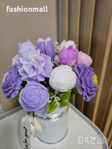 Сапунени цветя, снимка 7 - Декорация за дома - 53490472