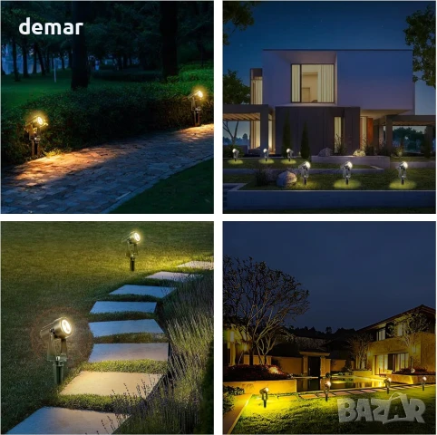 LED градинско осветление Leadleds, 23 метра, 6 х 3W, 3000K топло бяло, IP65, снимка 8 - Външни лампи - 51167619