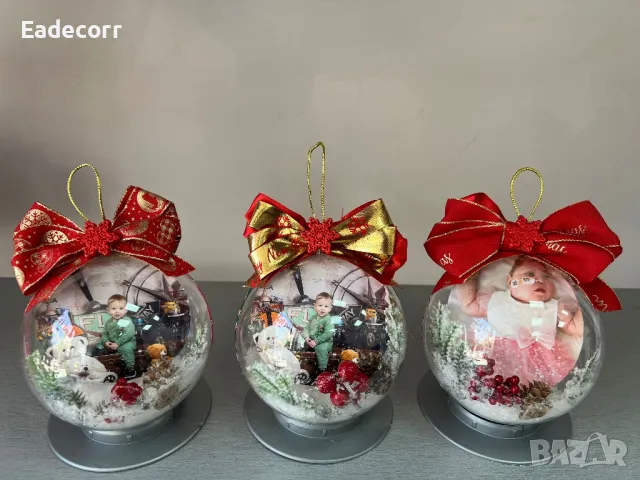 Коледни топки със снимка , снимка 3 - Коледни подаръци - 48118909