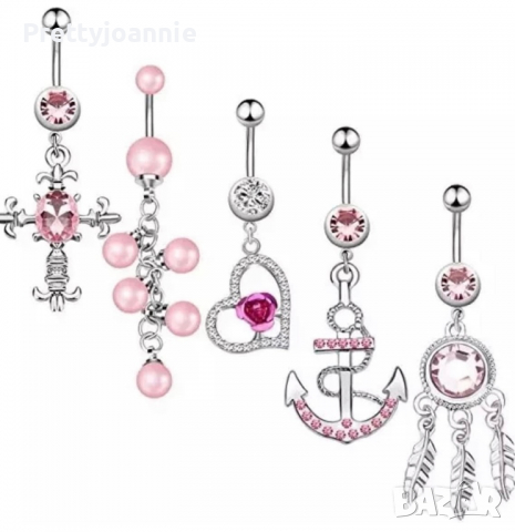 Обеци за пъп / пиърсинг, снимка 3 - Обеци - 36448833