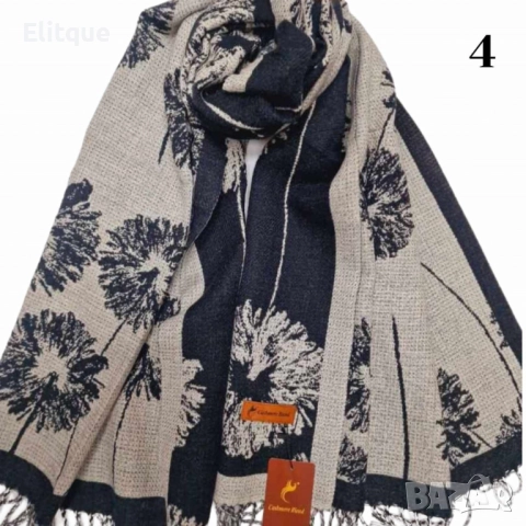 Елегантен дамски шал в различни цветове и с принт на глухарчета, снимка 3 - Шалове - 52832158