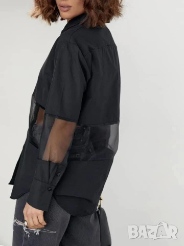 овърсайз ризи с тюл , снимка 5 - Ризи - 50879300