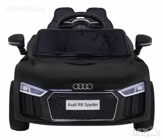 Audi R8 12V – Детска акумулаторна кола, Черна, EVA гуми, снимка 2 - Детски велосипеди, триколки и коли - 50419195