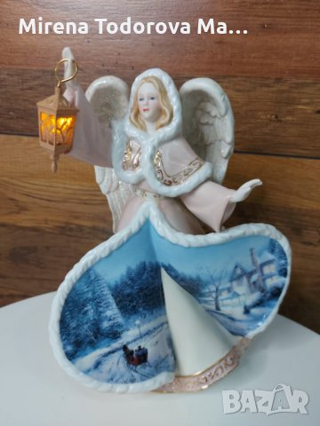 Ангел на красотата Светеща фигурка Зимни ангели Thomas Kinkade сащ