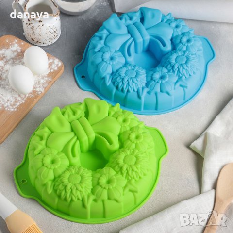 2286 Силиконова форма за кекс Венец с панделка, снимка 2 - Форми - 33630067