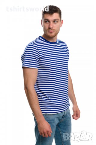 Нова мъжка класическа моряшка тениска , снимка 2 - Тениски - 27940848