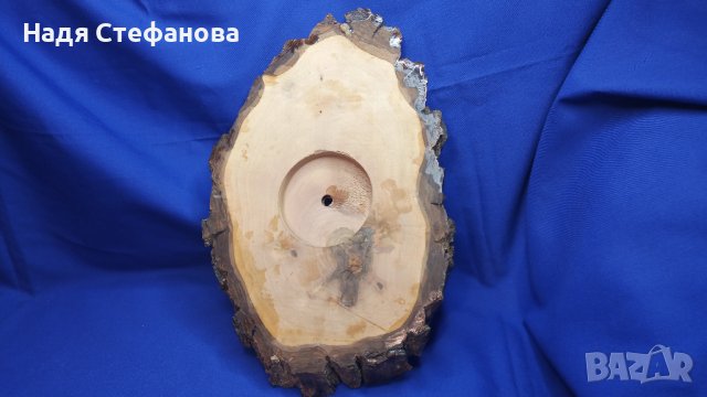 Пано за часовник от естествен пън, без механизма, снимка 5 - Стенни часовници - 44004525