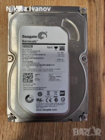 1TB 3.5 inch HDD Seagate Barracuda ST1000DM003 | SATA | 100% Живот | хард диск | 7200 RPM