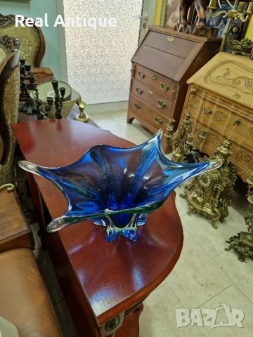 Превъзходна антикварна колекционерска кристална купа фруктиера Бохемия , снимка 5 - Други ценни предмети - 50888651