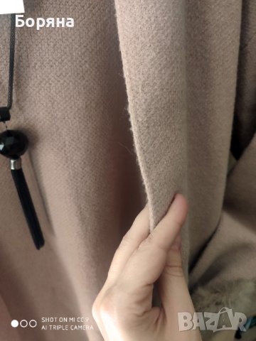 Нова бутикова жилетка камел с косъм от заек, снимка 8 - Жилетки - 43242542