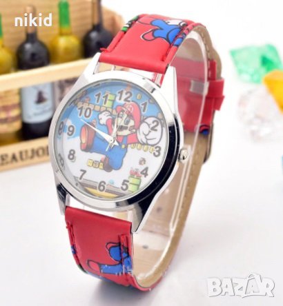 Супер Марио Super Mario 3 цвята  детски ръчен часовник, снимка 4 - Детски - 33541521