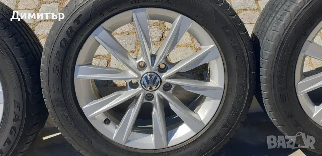 4 броя оригинални лети джанти VW Tiguan 17" 5х112 с летни гуми., снимка 3 - Гуми и джанти - 50106935