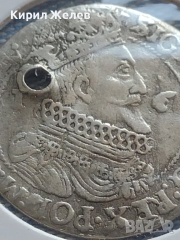 Сребърна монета Орт 1624г. Сигизмунд трети Данциг ПОЛША 24951, снимка 6 - Нумизматика и бонистика - 43015103